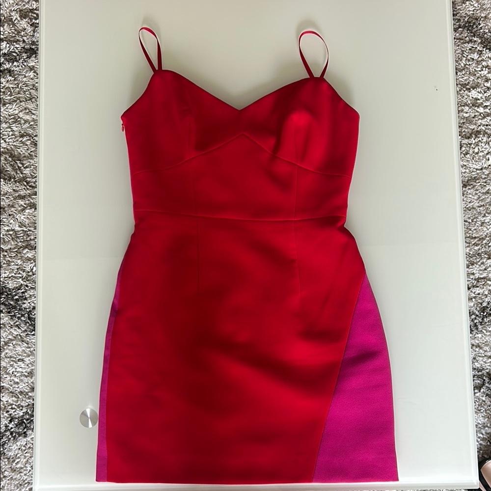 Red and Pink Mini Dress